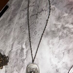 Pewter Liberty Bell Pendant Necklace